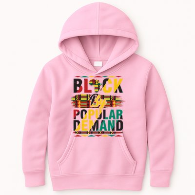 Black By Popular Demand Celebrate Black History Kids Hoodie
