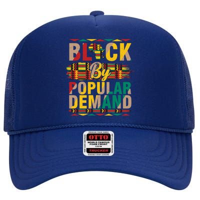 Black By Popular Demand Celebrate Black History High Crown Mesh Back Trucker Hat