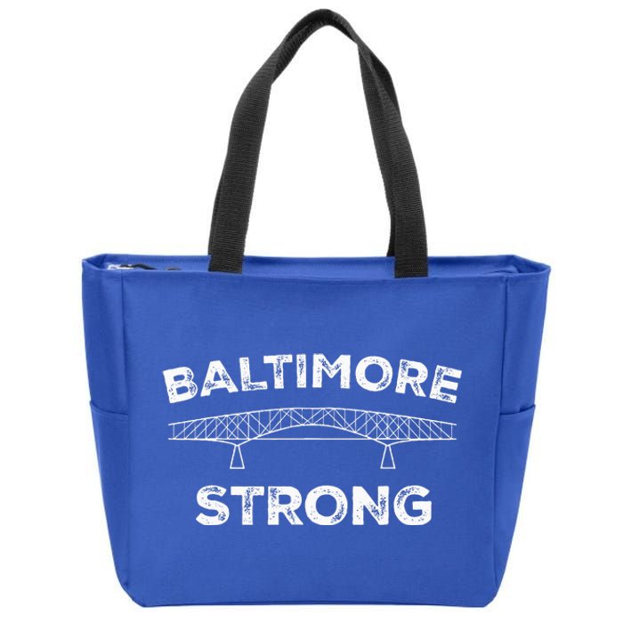 Baltimore Bridge Pray For Baltimore Baltimore Strong Zip Tote Bag