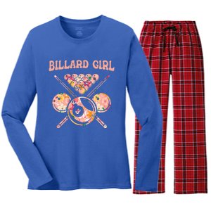 Billiard Billard Player 8ball Pool Snooker Billiards Gift Women's Long Sleeve Flannel Pajama Set 