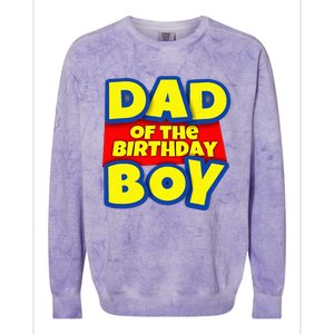 Birthday Boy Proud Dad Gift Colorblast Crewneck Sweatshirt