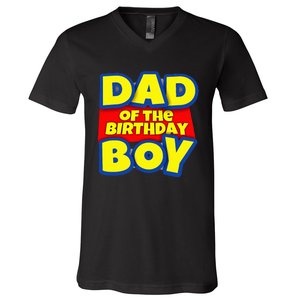 Birthday Boy Proud Dad Gift V-Neck T-Shirt