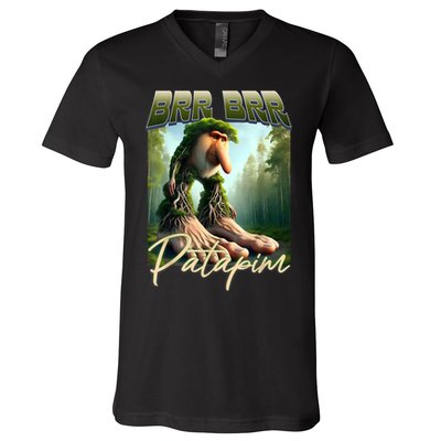 Brr Brr Patapim Italian Brainrot Meme Forest Monkey Bootleg  V-Neck T-Shirt