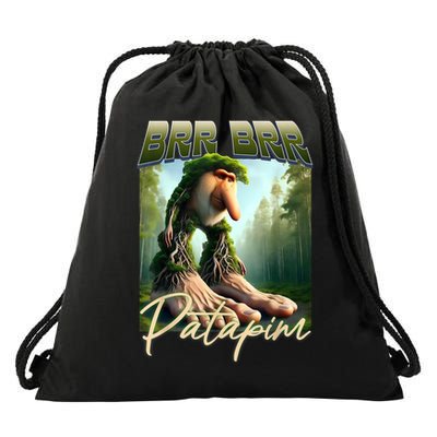 Brr Brr Patapim Italian Brainrot Meme Forest Monkey Bootleg  Drawstring Bag