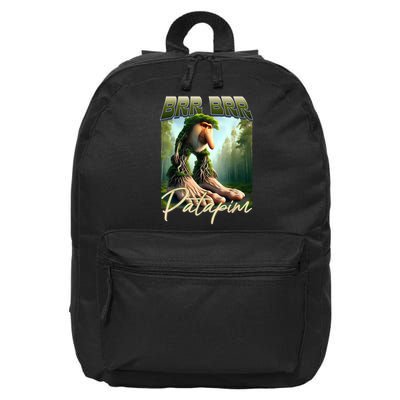 Brr Brr Patapim Italian Brainrot Meme Forest Monkey Bootleg  16 in Basic Backpack