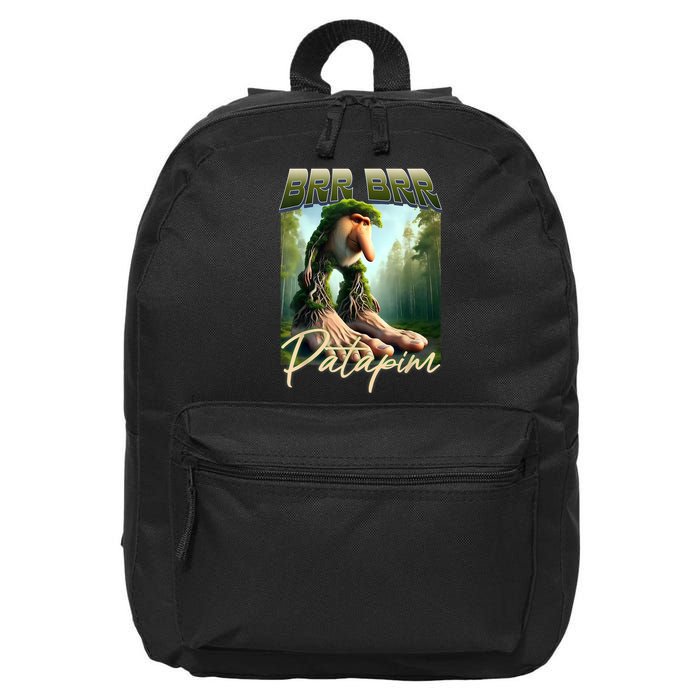 Brr Brr Patapim Italian Brainrot Meme Forest Monkey Bootleg  16 in Basic Backpack