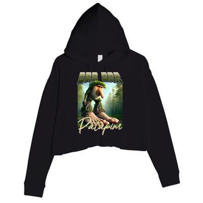 Brr Brr Patapim Italian Brainrot Meme Forest Monkey Bootleg  Crop Fleece Hoodie