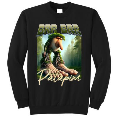 Brr Brr Patapim Italian Brainrot Meme Forest Monkey Bootleg  Tall Sweatshirt