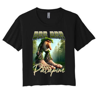 Brr Brr Patapim Italian Brainrot Meme Forest Monkey Bootleg  Crop Top