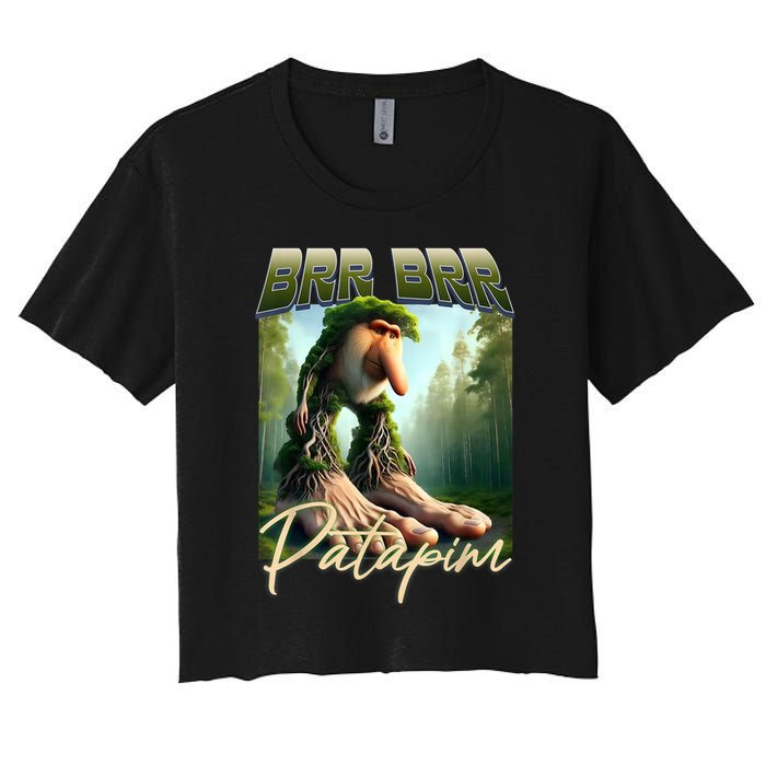 Brr Brr Patapim Italian Brainrot Meme Forest Monkey Bootleg  Crop Top