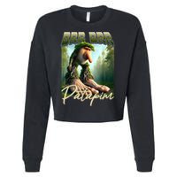 Brr Brr Patapim Italian Brainrot Meme Forest Monkey Bootleg  Cropped Pullover Crew