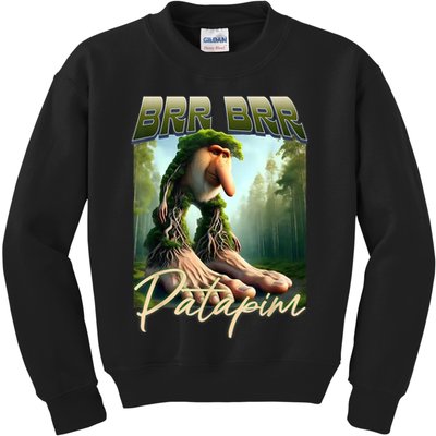 Brr Brr Patapim Italian Brainrot Meme Forest Monkey Bootleg  Kids Sweatshirt