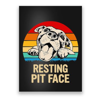 Bombshell Bullies Pit Bull Rescue Resting Pit Face Poster