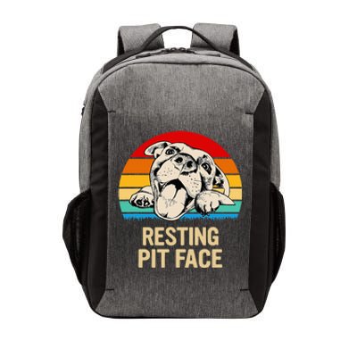 Bombshell Bullies Pit Bull Rescue Resting Pit Face Vector Backpack