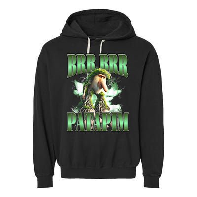 Brr Brr Patapim Italian Brainrot Meme Garment-Dyed Fleece Hoodie