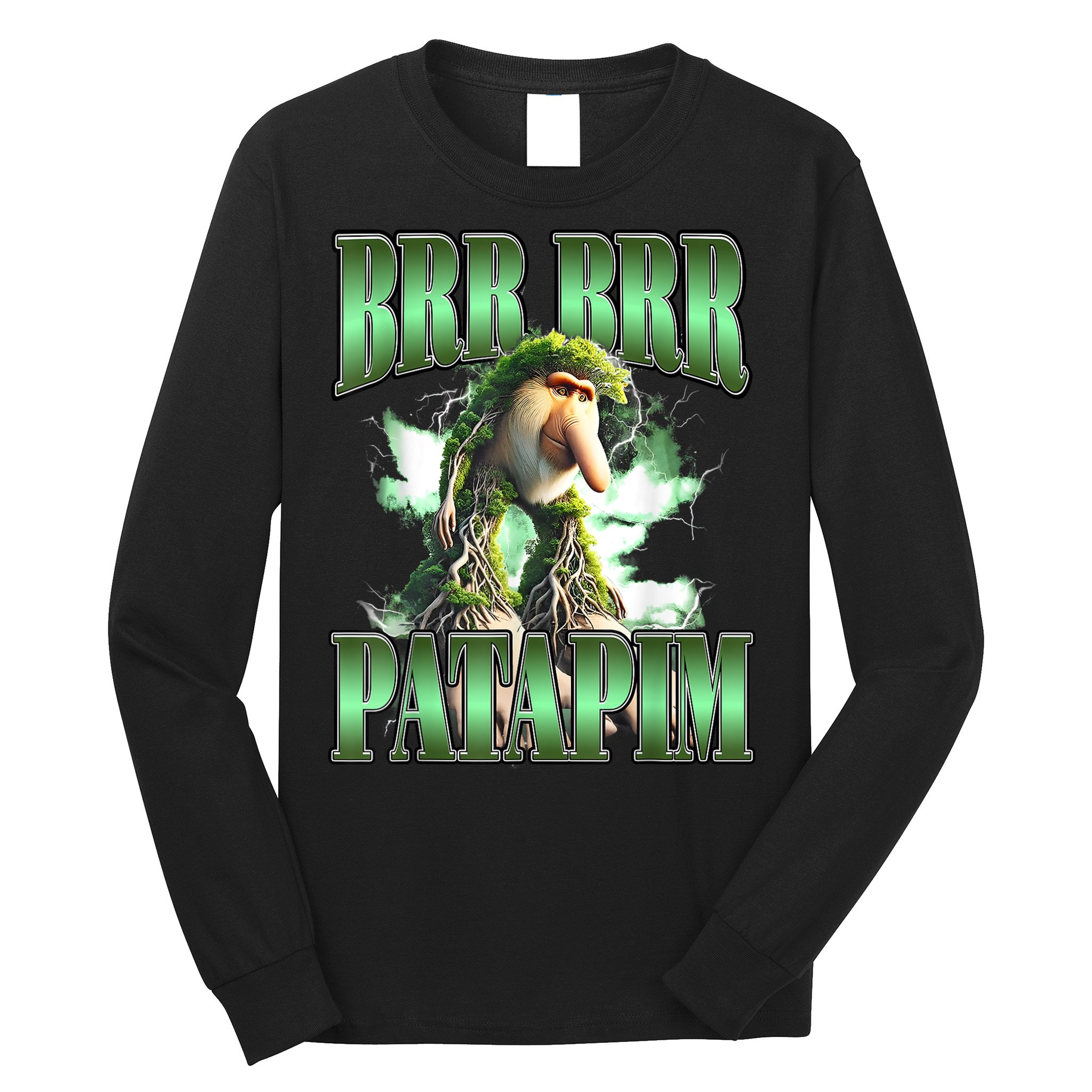 Brr Brr Patapim Italian Brainrot Meme Long Sleeve Shirt