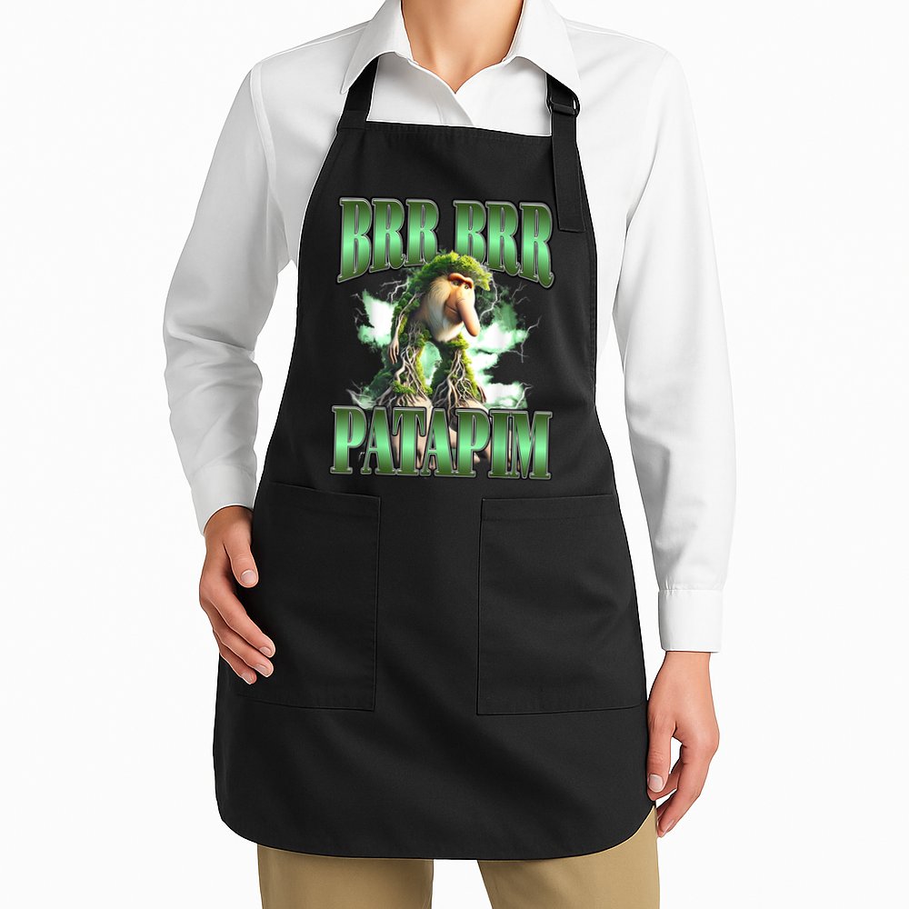 Brr Brr Patapim Italian Brainrot Meme Apron