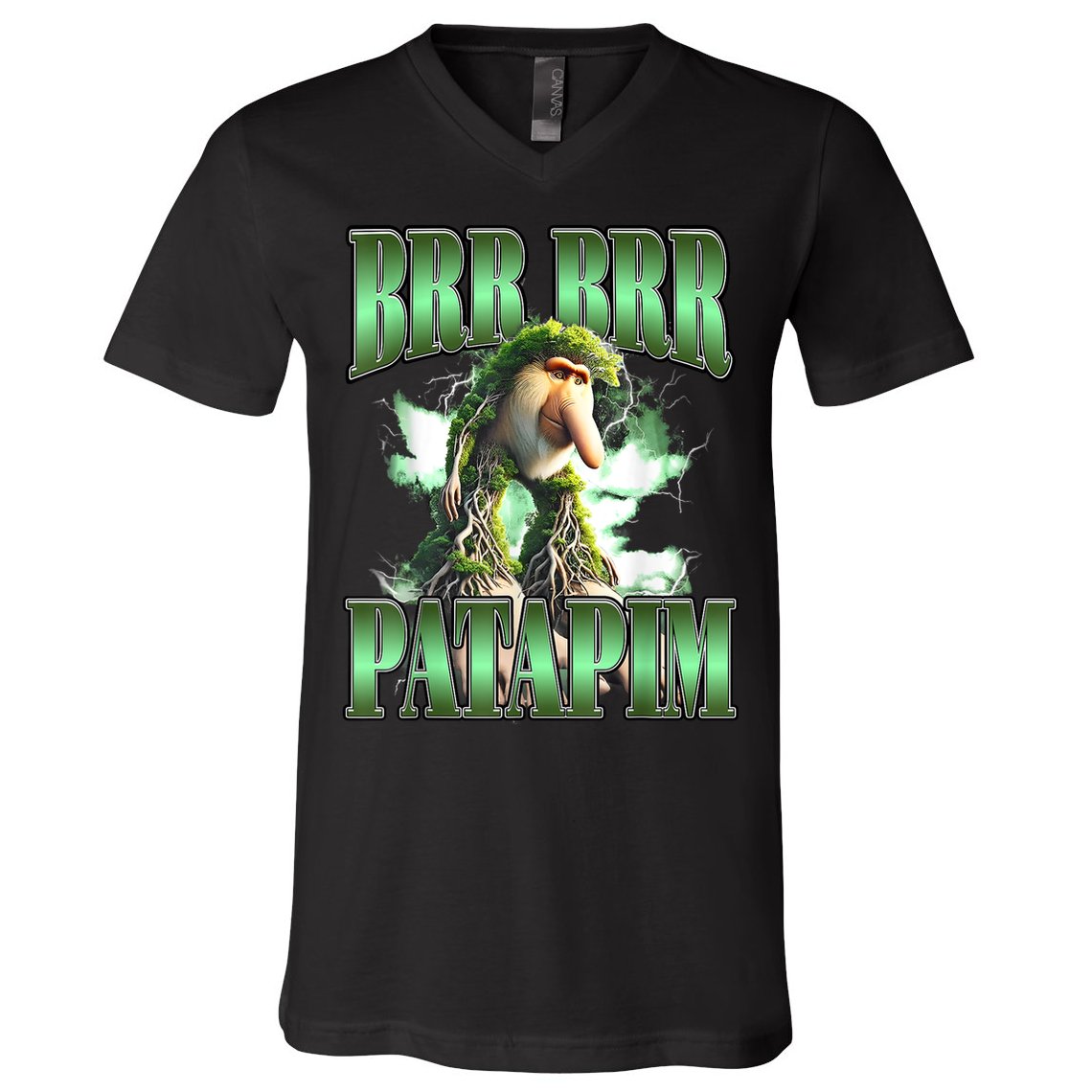 Brr Brr Patapim Italian Brainrot Meme V-Neck T-Shirt