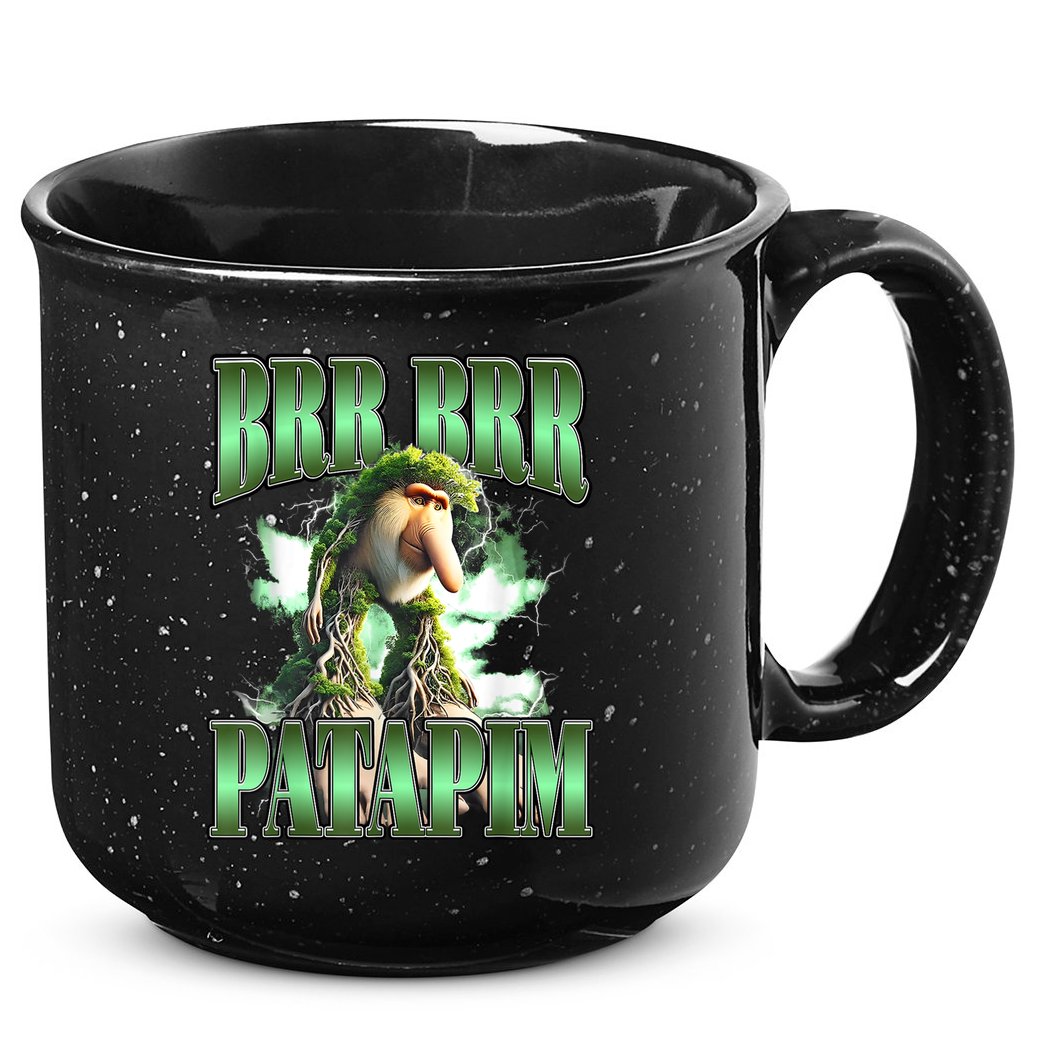 Brr Brr Patapim Italian Brainrot Meme 15oz Campfire Ceramic Mug