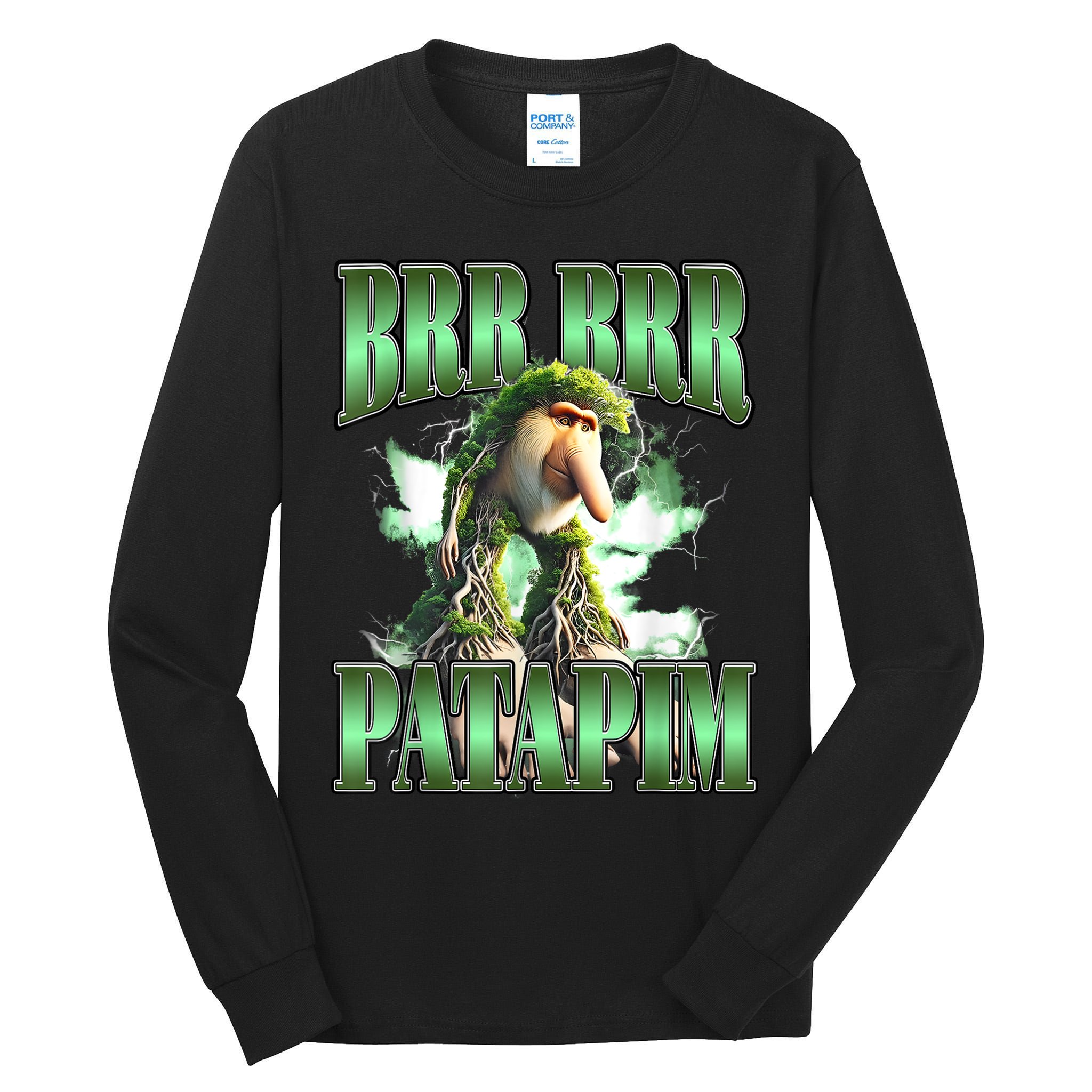 Brr Brr Patapim Italian Brainrot Meme Tall Long Sleeve T-Shirt