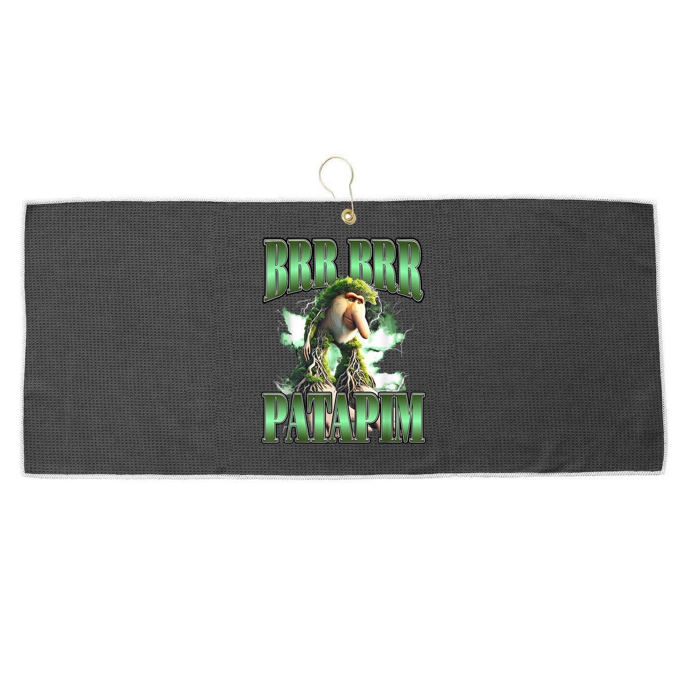 Brr Brr Patapim Italian Brainrot Meme Large Microfiber Waffle Golf Towel