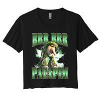 Brr Brr Patapim Italian Brainrot Meme Women's Crop Top Tee