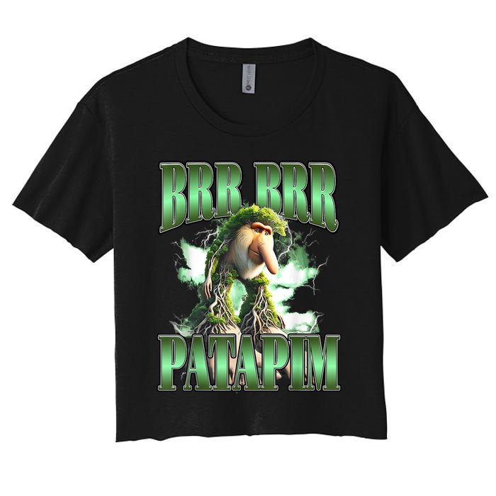 Brr Brr Patapim Italian Brainrot Meme Women's Crop Top Tee