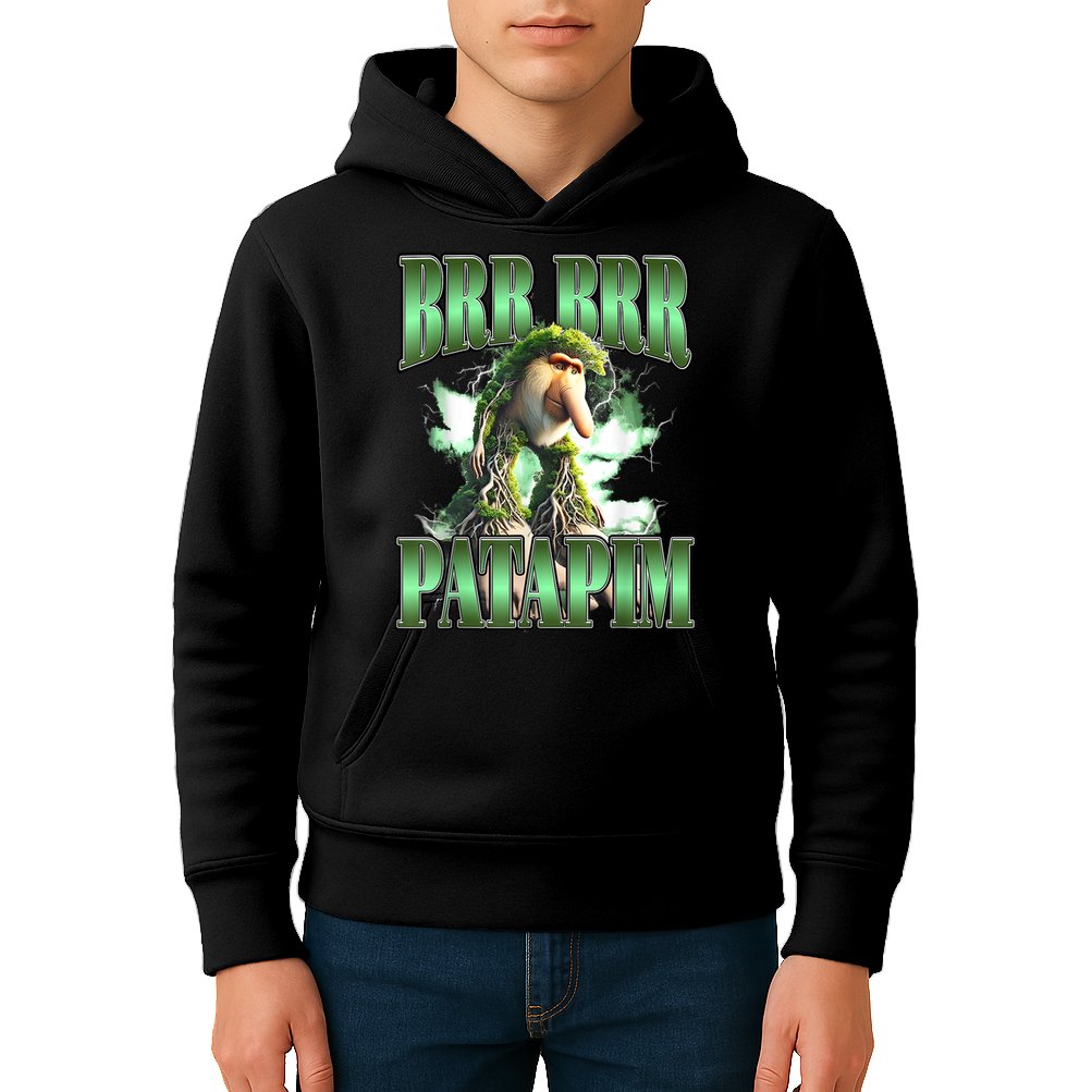 Brr Brr Patapim Italian Brainrot Meme Kids Hoodie
