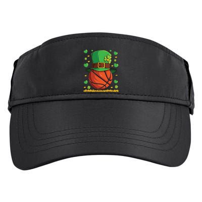 Basketball Ball Patricks Day Lucky Basketball Player Sport Gift Adult Drive Performance Visor