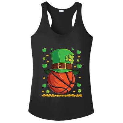 Basketball Ball Patricks Day Lucky Basketball Player Sport Gift Ladies PosiCharge Competitor Racerback Tank
