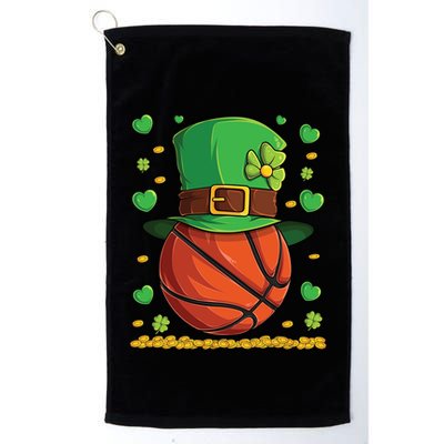 Basketball Ball Patricks Day Lucky Basketball Player Sport Gift Golf Towel
