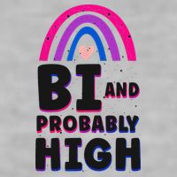 Bisexual Bi Pride Flag Bi And Probably High Ladies PosiCharge Tri-Blend Wicking Tank