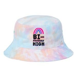 Bisexual Bi Pride Flag Bi And Probably High Tie Dye Newport Bucket Hat