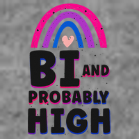 Bisexual Bi Pride Flag Bi And Probably High Toddler Hoodie
