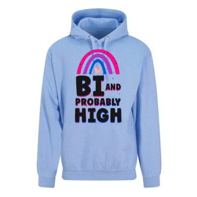 Bisexual Bi Pride Flag Bi And Probably High Unisex Surf Hoodie