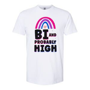 Bisexual Bi Pride Flag Bi And Probably High Softstyle CVC T-Shirt