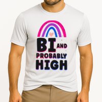 Bisexual Bi Pride Flag Bi And Probably High Performance Shirt