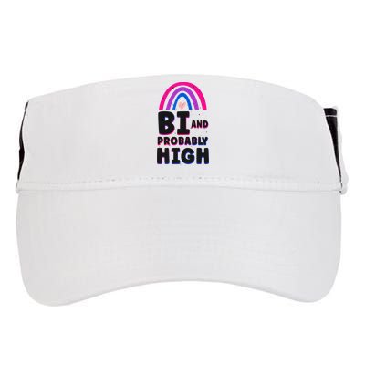 Bisexual Bi Pride Flag Bi And Probably High Adult Drive Performance Visor