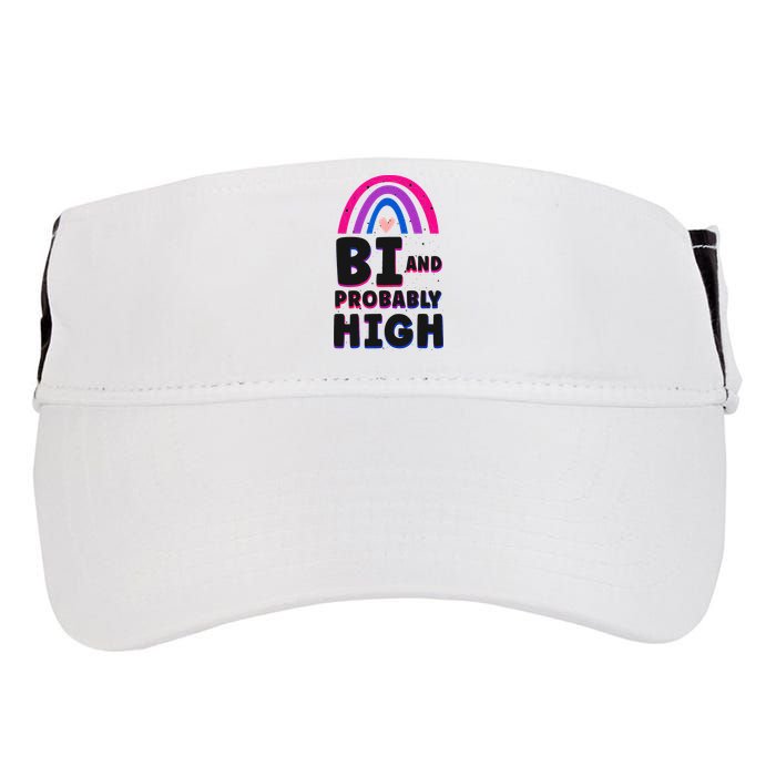 Bisexual Bi Pride Flag Bi And Probably High Adult Drive Performance Visor
