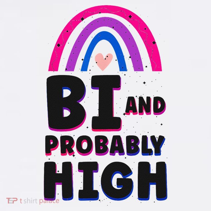 Bisexual Bi Pride Flag Bi And Probably High Flatbill Hat