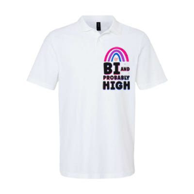 Bisexual Bi Pride Flag Bi And Probably High Softstyle Adult Sport Polo