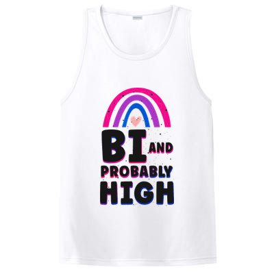 Bisexual Bi Pride Flag Bi And Probably High PosiCharge Competitor Tank