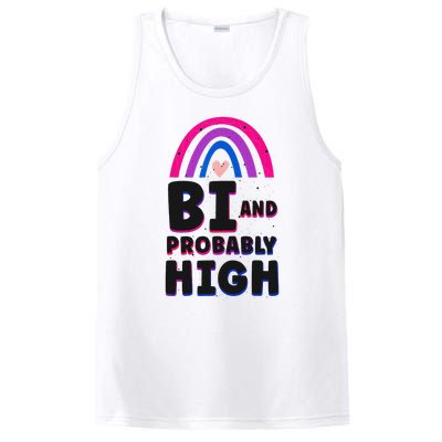 Bisexual Bi Pride Flag Bi And Probably High PosiCharge Competitor Tank