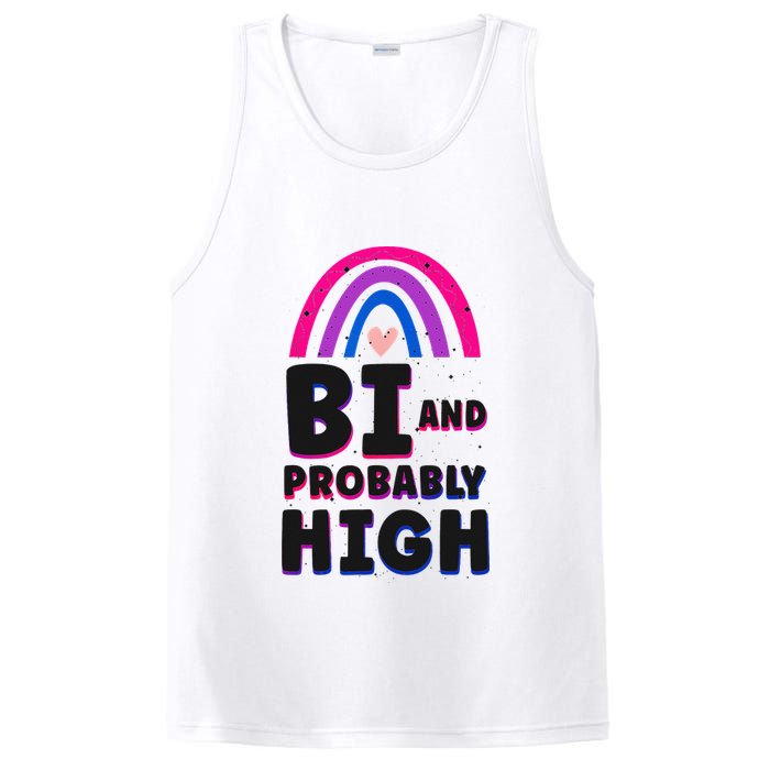 Bisexual Bi Pride Flag Bi And Probably High PosiCharge Competitor Tank