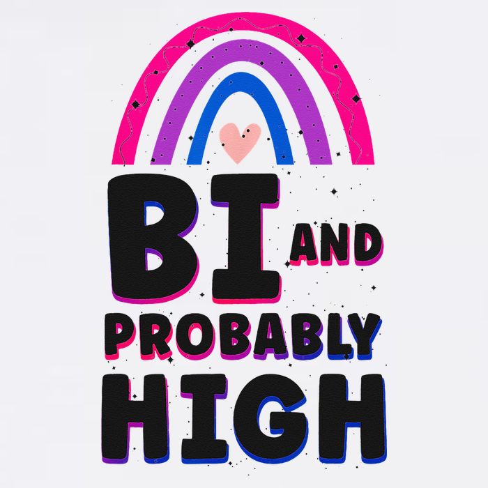 Bisexual Bi Pride Flag Bi And Probably High Tank Top