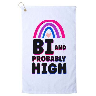 Bisexual Bi Pride Flag Bi And Probably High Golf Towel