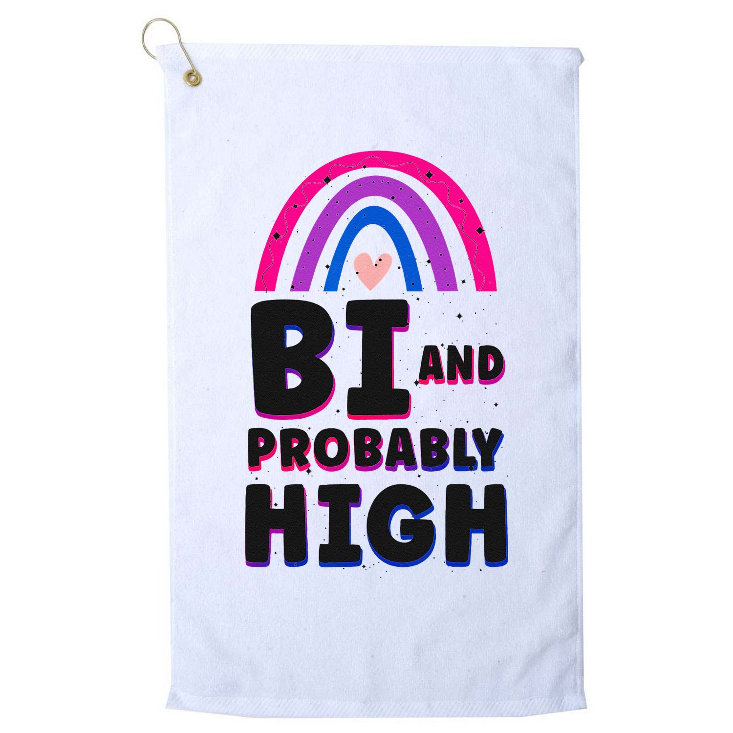 Bisexual Bi Pride Flag Bi And Probably High Golf Towel