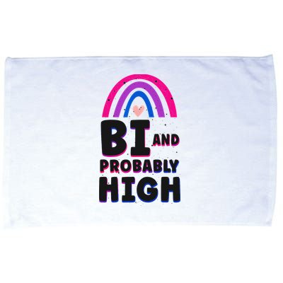 Bisexual Bi Pride Flag Bi And Probably High Microfiber Hand Towel