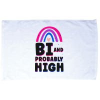 Bisexual Bi Pride Flag Bi And Probably High Microfiber Hand Towel