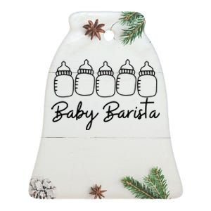 Baby Barista Proud New Mom Tee Funny Birthday Ceramic Bell Ornament